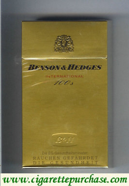 Benson and Hedges International 100s cigarette Germany